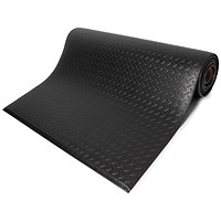 5 Star Anti-Fatigue Diamond Mat, 900mm x 18.3m, Black