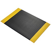 5 Star Anti-Fatigue Diamond Mat, 600 x 900mm, Black/Yellow