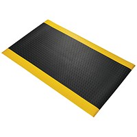 5 Star Anti-Fatigue Diamond Mat, 900 x 1500mm, Black/Yellow