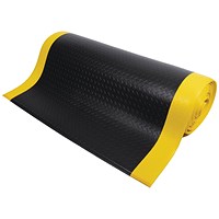 5 Star Anti-Fatigue Diamond Mat, 900 x 1000mm, Black/Yellow