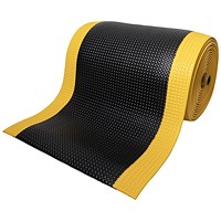 5 Star Anti-Fatigue Premium, Bubble Mat, 900mm x 18.3m, Black/Yellow