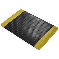 5 Star Anti-Fatigue Deckplate Mat, 600 x 900mm, Black/Yellow