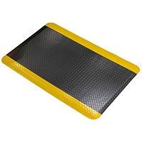 5 Star Anti-Fatigue Deckplate Mat, 900 x 1500mm, Black/Yellow