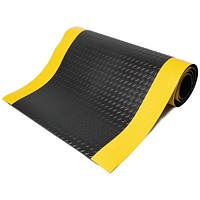 5 Star Anti-Fatigue Deckplate Mat, 600 x 1000mm, Black/Yellow