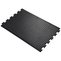 5 Star Anti-Fatigue Bubble Safety Middle Mat, 600x900mm, Black