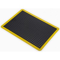 5 Star Anti-Fatigue Bubble Mat, 600x900mm, Black/Yellow Nitrile