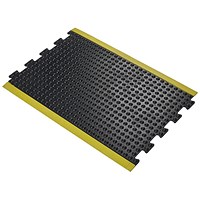 5 Star Anti-Fatigue Bubble Middle Mat, 600x900mm, Black/Yellow Nitrile