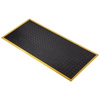 5 Star Heavy Duty Anti-Fatigue Mat, 900mm x 1.8m, Black/Yellow