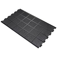 5 Star High Duty Anti-Fatigue Short Side Connector Middle Mat, 900x1500mm, Black