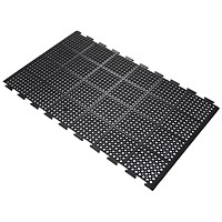 5 Star High Duty Anti-Fatigue Long Side Connector Middle Mat, 900x1500mm, Black
