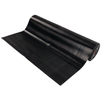 5 Star Ribbed Runner Mat, 900mm x 10m x 3mm, Black
