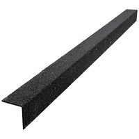 5 Star Anti-Slip Stair Nosing, 1m x 55mm x 55mm, Black