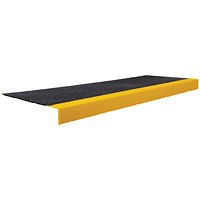 5 Star GRP Anti-Slip Stair Tread, 2m x 345x55mm, Black/Yellow