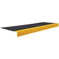 5 Star GRP Anti-Slip Stair Tread, 1m x 345x55mm, Black/Yellow