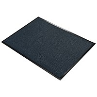 5 Star Entrance Door Mat, 900 x 1000mm, Black/Blue