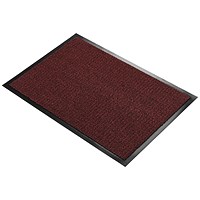 5 Star Entrance Door Mat, 900 x 1500mm, Black/Red