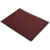 5 Star Entrance Door Mat, 1200 x 1800mm, Black/Red