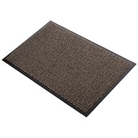 5 Star Entrance Door Mat, 600 x 900mm, Black/Brown
