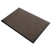 5 Star Entrance Door Mat, 1200 x 1000mm, Black/Brown