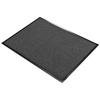 5 Star Entrance Door Mat, 1200 x 1800mm, Black/Steel