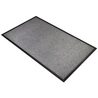5 Star Super Dry Entrance Door Mat, 900mm x 1.5m, Grey