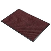 5 Star Heavy Duty Ribbed Door Mat, 800 x 1200mm, Red
