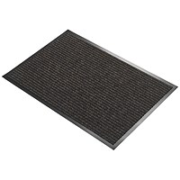 5 Star Heavy Duty Ribbed Door Mat, 600 x 900mm, Brown
