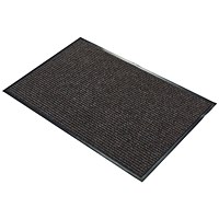 5 Star Heavy Duty Ribbed Door Mat, 900 x 1500mm, Brown