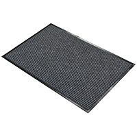 5 Star Heavy Duty Ribbed Door Mat, 900 x 1500mm, Grey