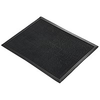 5 Star Fingertip Rubber Outdoor Door Mat, 600 x 800mm, Black