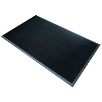 5 Star Fingertip Rubber Outdoor Door Mat, 900 x 1800mm, Black
