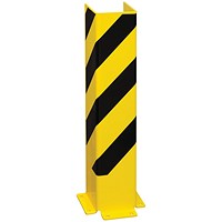Heavy Duty Pallet Rack Protector U Prof 800x6 Ylw/Blk FS786456