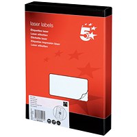 5 Star Multipurpose Laser Labels, 16 per Sheet, 99.1x34mm, White, 4000 Labels 5 Star Multipurpose Laser Labels, 16 per Sheet, 99.1x34mm, White, 4000 Labels
