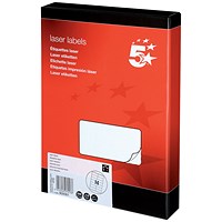 5 Star Multipurpose Laser Labels, 14 per Sheet, 99.1x38.1mm, White, 3500 Labels 5 Star Multipurpose Laser Labels, 14 per Sheet, 99.1x38.1mm, White, 3500 Labels