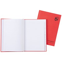 5 Star Casebound Manuscript Book, A5, Ruled & Indexed, 192 Pages, Pack of 5 5 Star Casebound Manuscript Book, A5, Ruled & Indexed, 192 Pages, Pack of 5