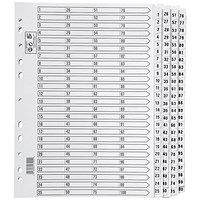 5 Star Index Dividers, 1-100, Mylar Tabs, A4, White 5 Star Index Dividers, 1-100, Mylar Tabs, A4, White