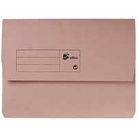 5 Star A4 Document Wallets Half Flap, 285gsm, Buff, Pack of 50 5 Star A4 Document Wallets Half Flap, 285gsm, Buff, Pack of 50