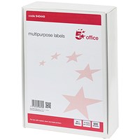 5 Star Multipurpose Laser Labels, 14 per Sheet, 99x38mm, White, 7000 Labels 5 Star Multipurpose Laser Labels, 14 per Sheet, 99x38mm, White, 7000 Labels
