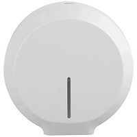 Essence Commercial Mini Jumbo Toilet Roll Dispenser White WR-ESS-MJUMBO-W