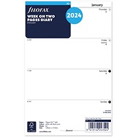 Filofax A5 Refill, Week To View, 2024
