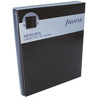 Filofax Metropol Organiser, Week to View, A4, Black
