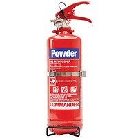 Commander Fire Extinguisher ABC Dry Powder 1kg