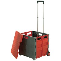 Proplaz Grey and Red Large Folding Box Truck with Lid GI042Y