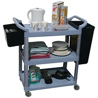 GPC 3 Shelf Service Trolley Grey HI424Y GPC 3 Shelf Service Trolley Grey HI424Y