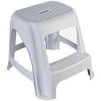 GPC White Plastic Step Stool (L470 x W510 x H400mm) HE400Z