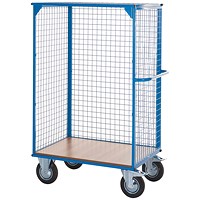 Heavy Duty Platform Truck with 3 Mesh Sides No Doors Base Shelf Only 500kg Capacity DT603Y