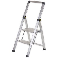 Climb-It 2 Tread Slim Step Ladder with Handrail 475x55x1160mm Aluminium FS192Z