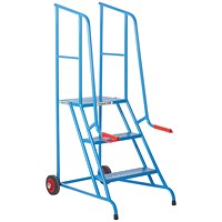 Climb-It Open Back Loading Step, 3 Tread, Powder Coated Blue