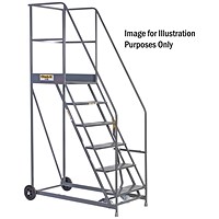 Climb-It Warehouse Safety Steps, 5 Tread, Grey Climb-It Warehouse Safety Steps, 5 Tread, Grey