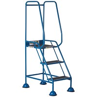 Climb-It Domed Feet Anti Slip Step, 3 Tread, Blue